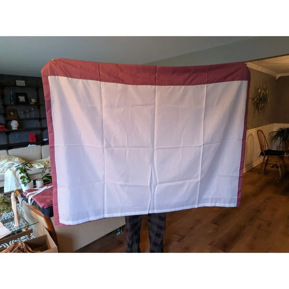 Handmade Burgundy Sheers 4 lined panels 50x 44 each